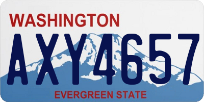 WA license plate AXY4657
