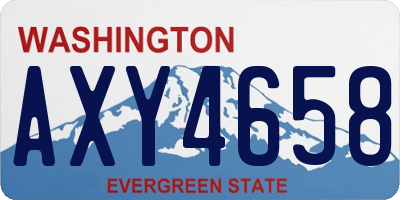 WA license plate AXY4658