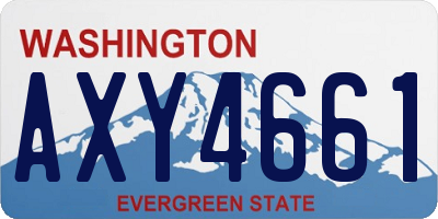 WA license plate AXY4661