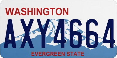 WA license plate AXY4664