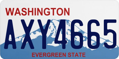 WA license plate AXY4665