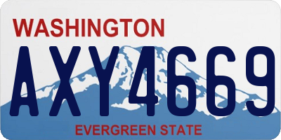 WA license plate AXY4669