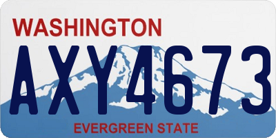 WA license plate AXY4673