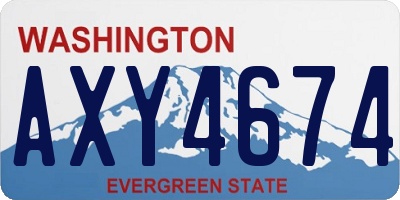 WA license plate AXY4674