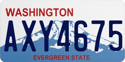 WA license plate AXY4675