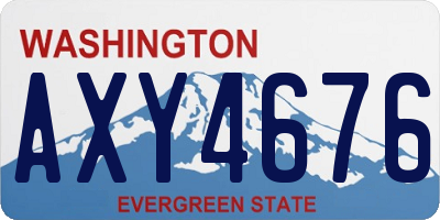 WA license plate AXY4676