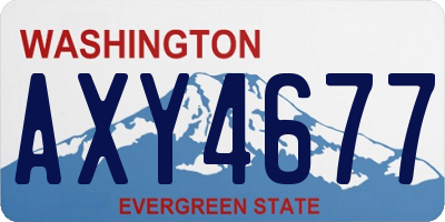 WA license plate AXY4677