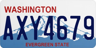 WA license plate AXY4679