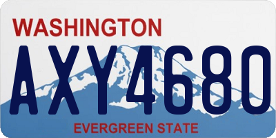 WA license plate AXY4680