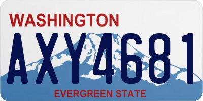 WA license plate AXY4681