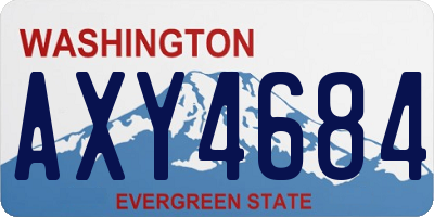 WA license plate AXY4684