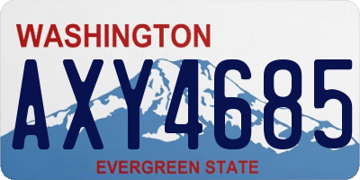 WA license plate AXY4685