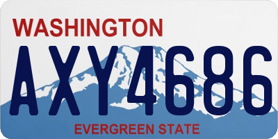 WA license plate AXY4686