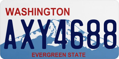 WA license plate AXY4688