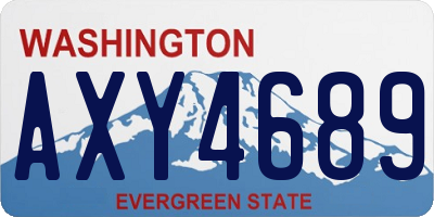 WA license plate AXY4689