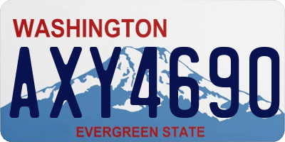 WA license plate AXY4690