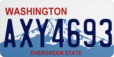 WA license plate AXY4693