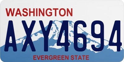 WA license plate AXY4694
