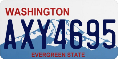 WA license plate AXY4695