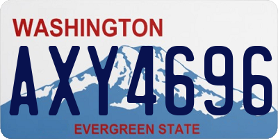 WA license plate AXY4696