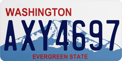 WA license plate AXY4697