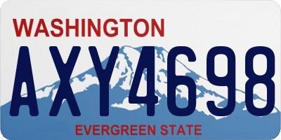 WA license plate AXY4698