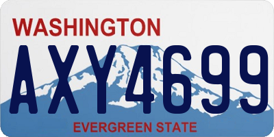 WA license plate AXY4699