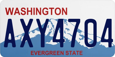 WA license plate AXY4704