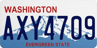 WA license plate AXY4709