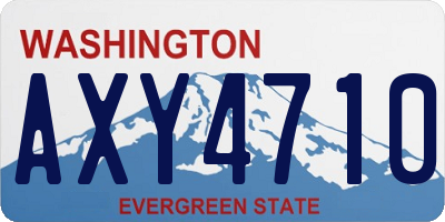 WA license plate AXY4710