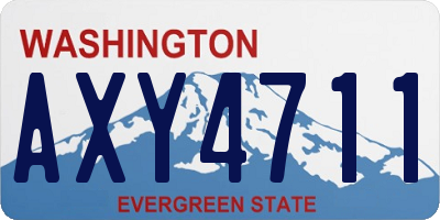 WA license plate AXY4711
