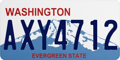 WA license plate AXY4712