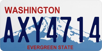 WA license plate AXY4714