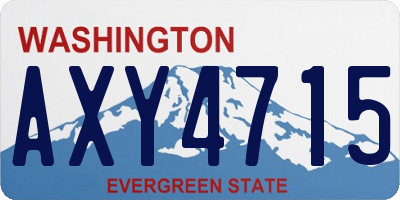 WA license plate AXY4715