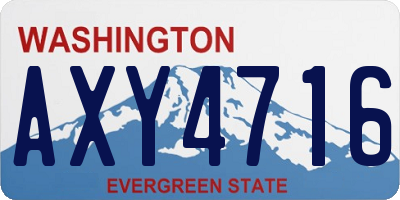 WA license plate AXY4716