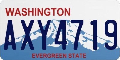 WA license plate AXY4719