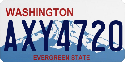 WA license plate AXY4720
