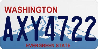 WA license plate AXY4722