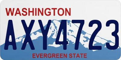WA license plate AXY4723