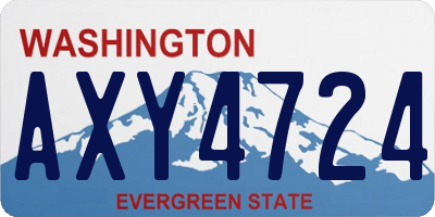 WA license plate AXY4724