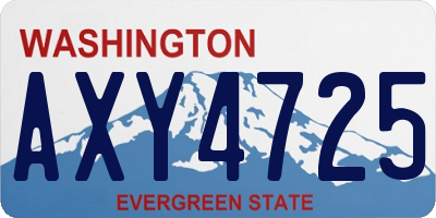 WA license plate AXY4725