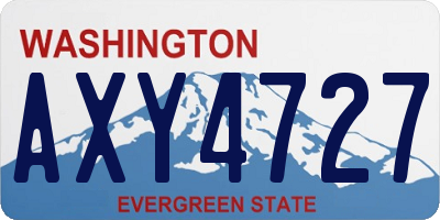 WA license plate AXY4727