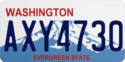WA license plate AXY4730