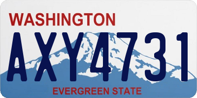 WA license plate AXY4731