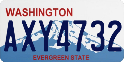 WA license plate AXY4732