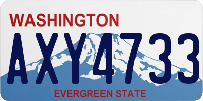 WA license plate AXY4733