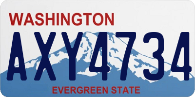 WA license plate AXY4734