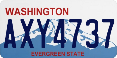WA license plate AXY4737