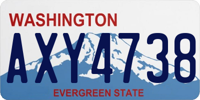 WA license plate AXY4738