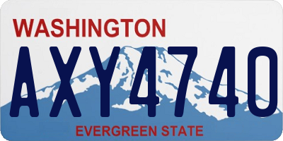 WA license plate AXY4740